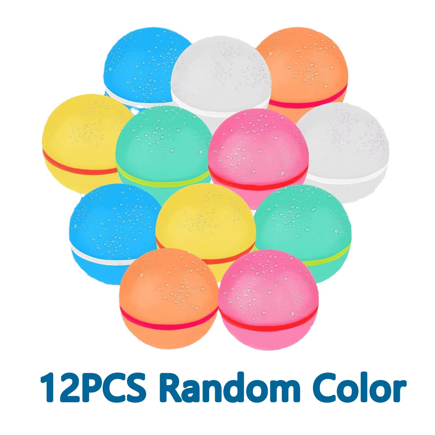  12/6/4/1 Pack Magnetic Reusable Water Ball Quick Fill Self Sealing Silicone Water Ball Kids Summer Pool Outdoor Water Toys