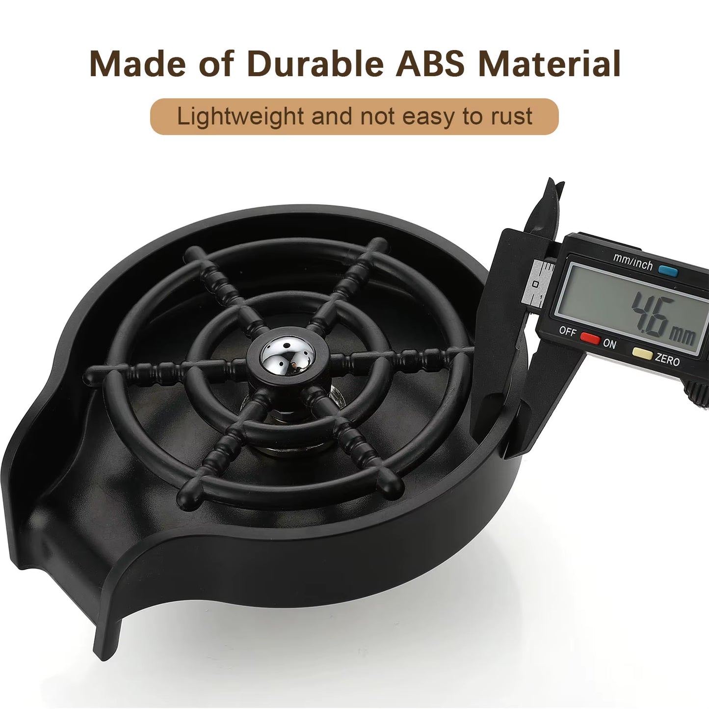 Lass Rinser for Kitchen Sink Bottle Cups Washer for Sink Attachment Bar Glass Rinser ABS Kitchen Sink Accessories