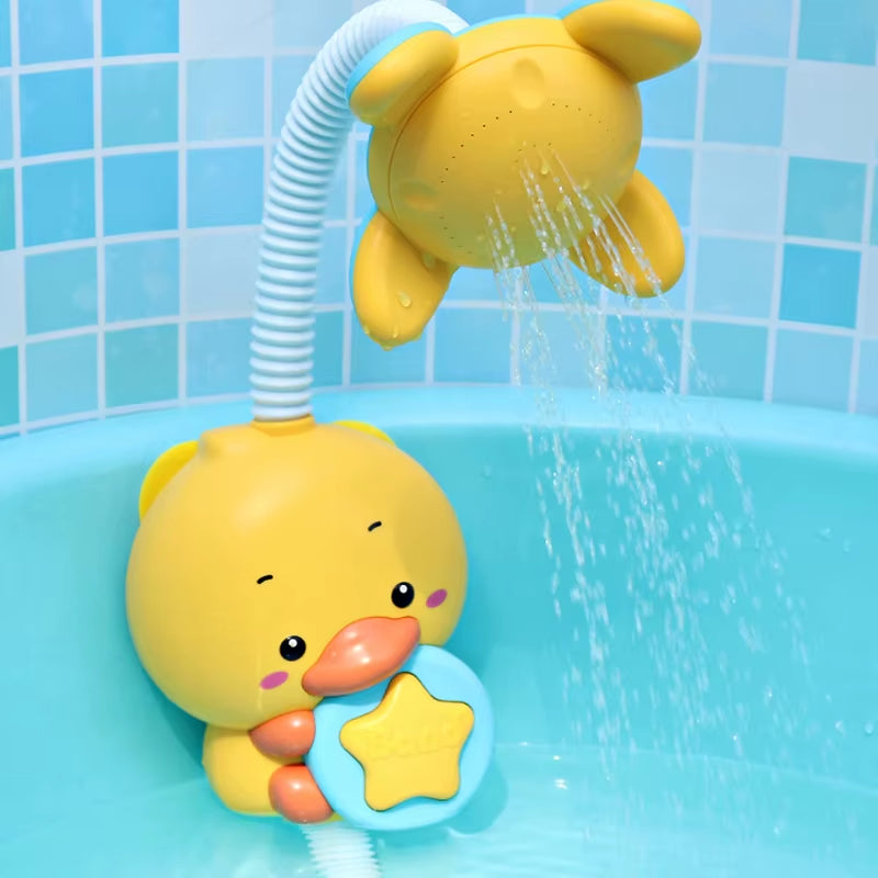 New Bath Toys Baby Water Game Duck Model Faucet Shower Electric Water Spray Swimming Bathroom Baby Toys for Kids Gifts