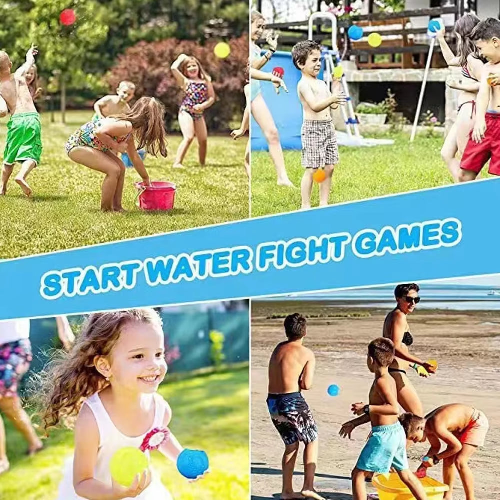  12/6/4/1 Pack Magnetic Reusable Water Ball Quick Fill Self Sealing Silicone Water Ball Kids Summer Pool Outdoor Water Toys