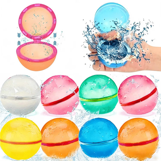  12/6/4/1 Pack Magnetic Reusable Water Ball Quick Fill Self Sealing Silicone Water Ball Kids Summer Pool Outdoor Water Toys